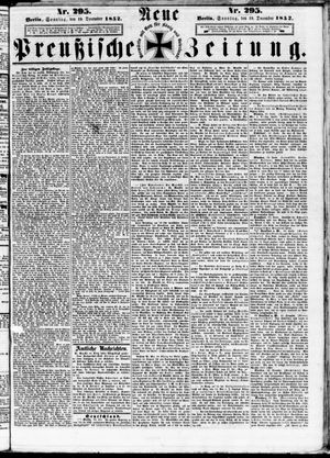 Neue preußische Zeitung vom 19.12.1852
