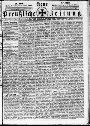 Neue preußische Zeitung vom 23.12.1852
