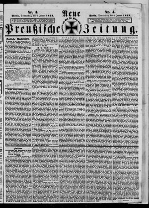 Neue preußische Zeitung vom 06.01.1853