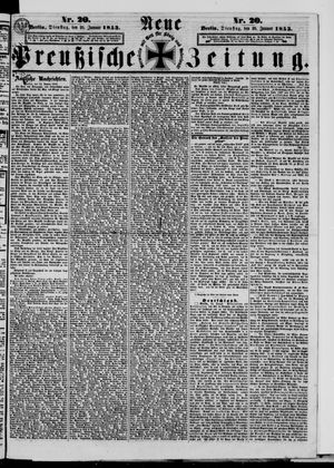 Neue preußische Zeitung vom 25.01.1853