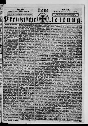 Neue preußische Zeitung vom 28.01.1853