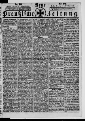 Neue preußische Zeitung vom 01.02.1853
