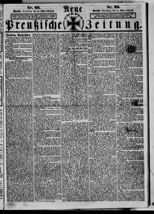 Neue preußische Zeitung vom 15.03.1853