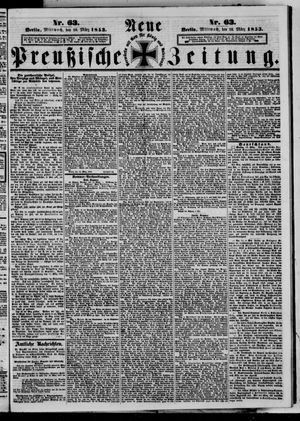 Neue preußische Zeitung vom 16.03.1853