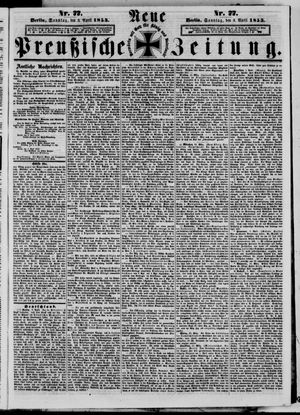 Neue preußische Zeitung vom 03.04.1853