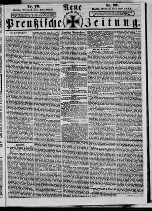 Neue preußische Zeitung vom 06.04.1853