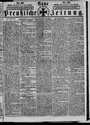 Neue preußische Zeitung vom 13.04.1853