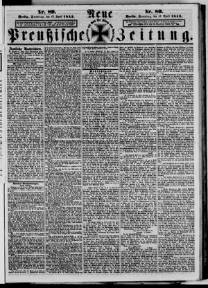 Neue preußische Zeitung vom 17.04.1853