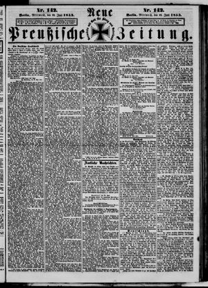 Neue preußische Zeitung vom 22.06.1853