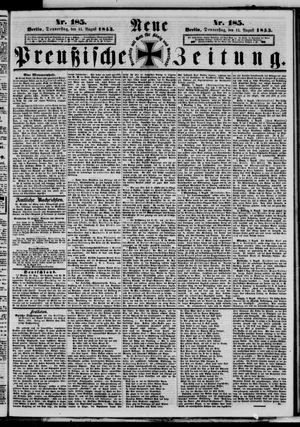 Neue preußische Zeitung vom 11.08.1853