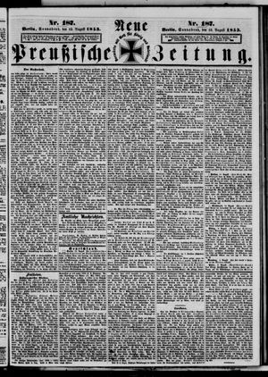 Neue preußische Zeitung vom 13.08.1853
