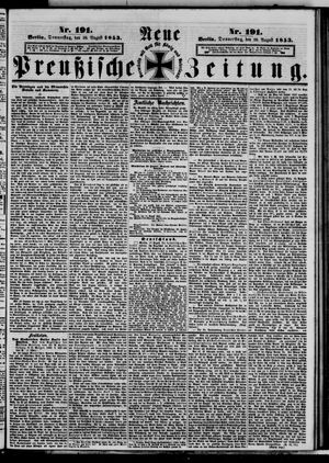 Neue preußische Zeitung vom 18.08.1853
