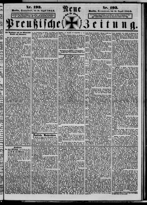 Neue preußische Zeitung vom 20.08.1853