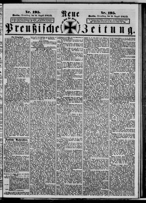 Neue preußische Zeitung vom 23.08.1853
