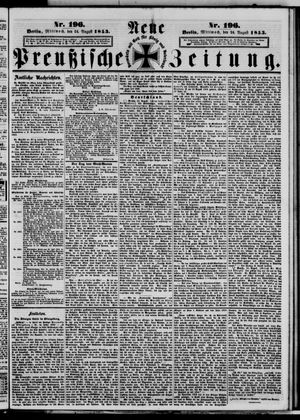 Neue preußische Zeitung vom 24.08.1853