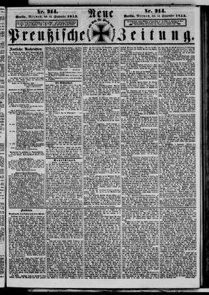 Neue preußische Zeitung vom 14.09.1853