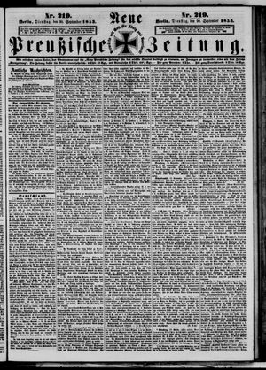 Neue preußische Zeitung vom 20.09.1853