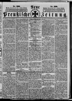 Neue preußische Zeitung vom 01.10.1853