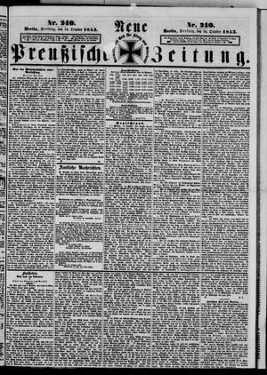 Neue preußische Zeitung vom 14.10.1853