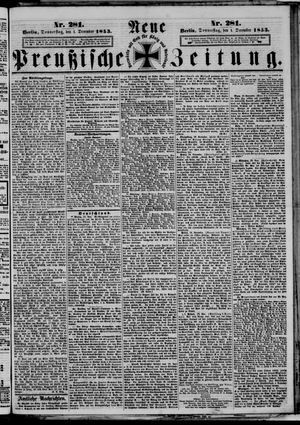 Neue preußische Zeitung vom 01.12.1853