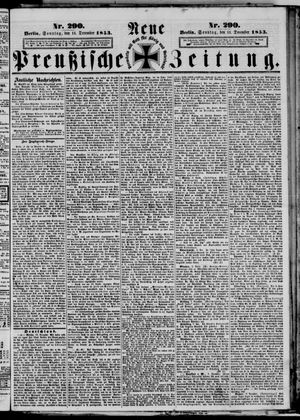 Neue preußische Zeitung vom 11.12.1853