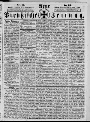 Neue preußische Zeitung vom 12.01.1854