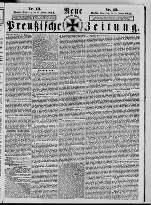 Neue preußische Zeitung vom 15.01.1854