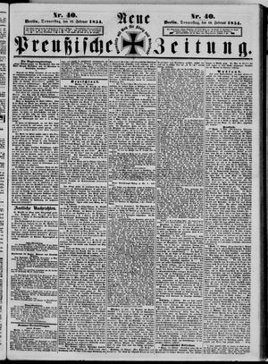 Neue preußische Zeitung vom 16.02.1854