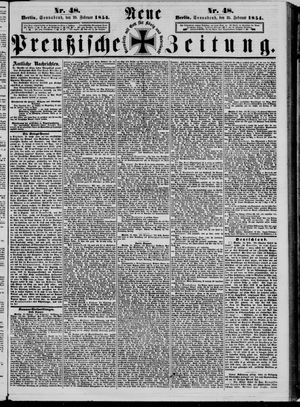 Neue preußische Zeitung vom 25.02.1854