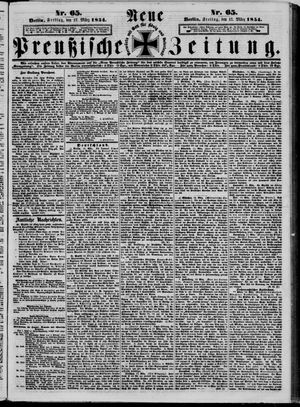 Neue preußische Zeitung vom 17.03.1854