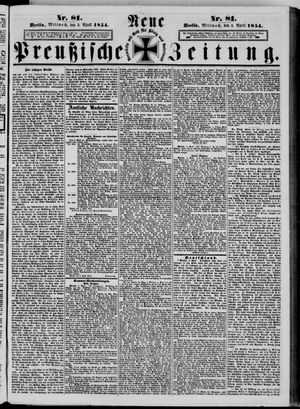 Neue preußische Zeitung vom 05.04.1854