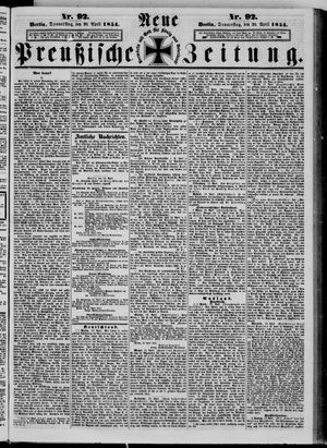 Neue preußische Zeitung vom 20.04.1854