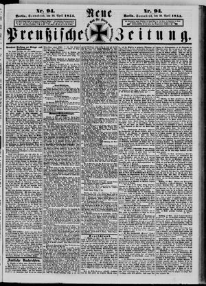 Neue preußische Zeitung vom 22.04.1854