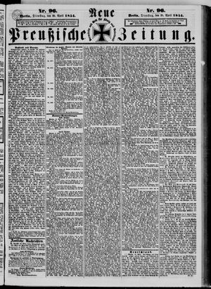 Neue preußische Zeitung vom 25.04.1854