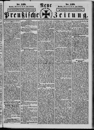 Neue preußische Zeitung vom 21.06.1854