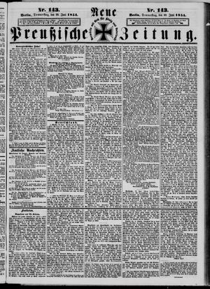 Neue preußische Zeitung vom 22.06.1854