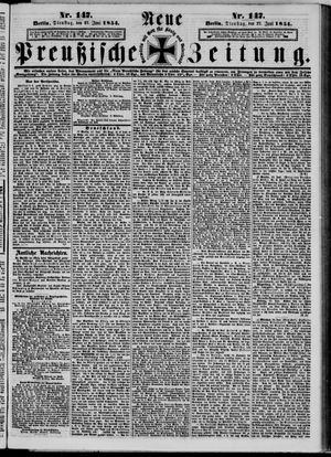 Neue preußische Zeitung vom 27.06.1854