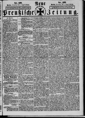Neue preußische Zeitung vom 01.08.1854