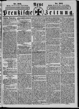 Neue preußische Zeitung vom 09.08.1854