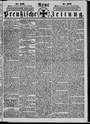 Neue preußische Zeitung vom 15.08.1854