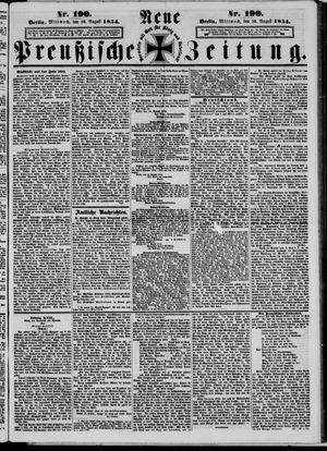 Neue preußische Zeitung vom 16.08.1854