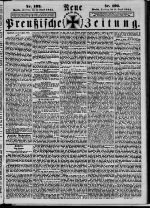 Neue preußische Zeitung vom 18.08.1854