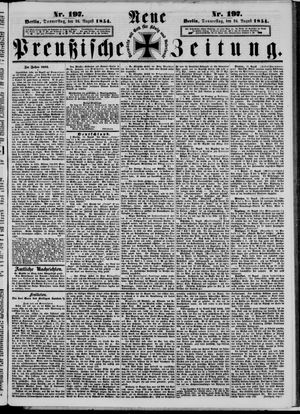 Neue preußische Zeitung vom 24.08.1854