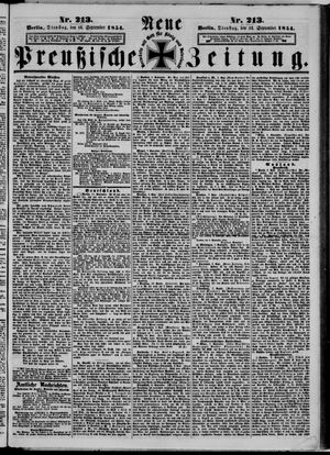 Neue preußische Zeitung vom 12.09.1854
