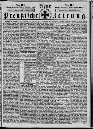 Neue preußische Zeitung vom 18.11.1854