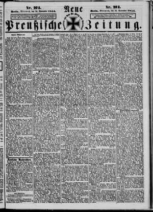Neue preußische Zeitung vom 22.11.1854