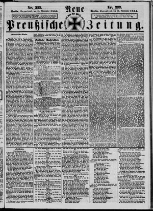 Neue preußische Zeitung vom 25.11.1854