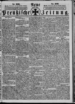 Neue preußische Zeitung vom 29.11.1854