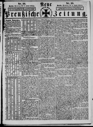 Neue preußische Zeitung vom 14.01.1855