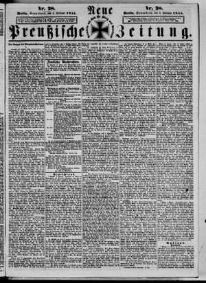 Neue preußische Zeitung vom 03.02.1855